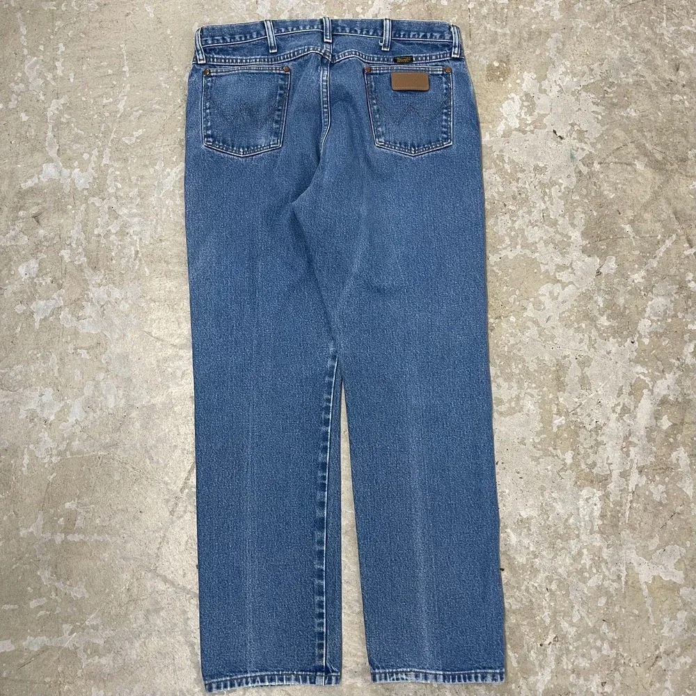 Wrangler Jeans 37x32 Blue Pants Cowboy Cut Western 13MWZ Denim Vintage Work C559